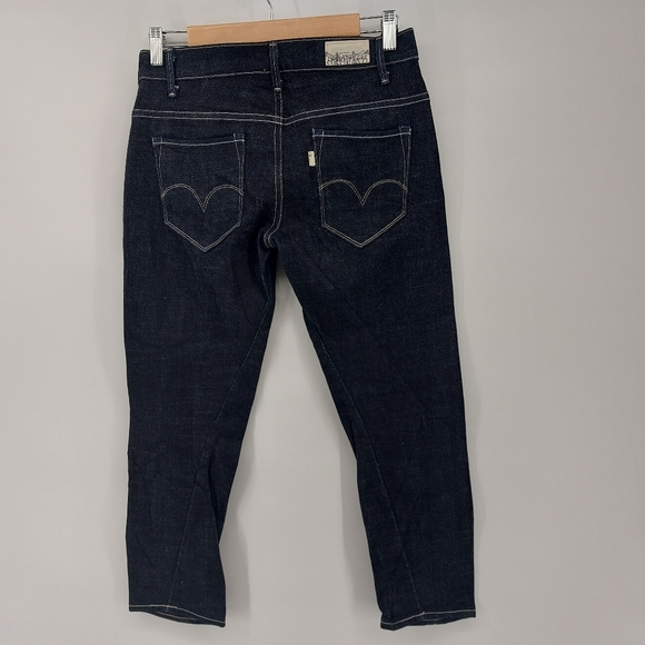 Levis Capital E Twisted Crop Skinny Low Dark Wash Size 27 - Picture 2 of 9
